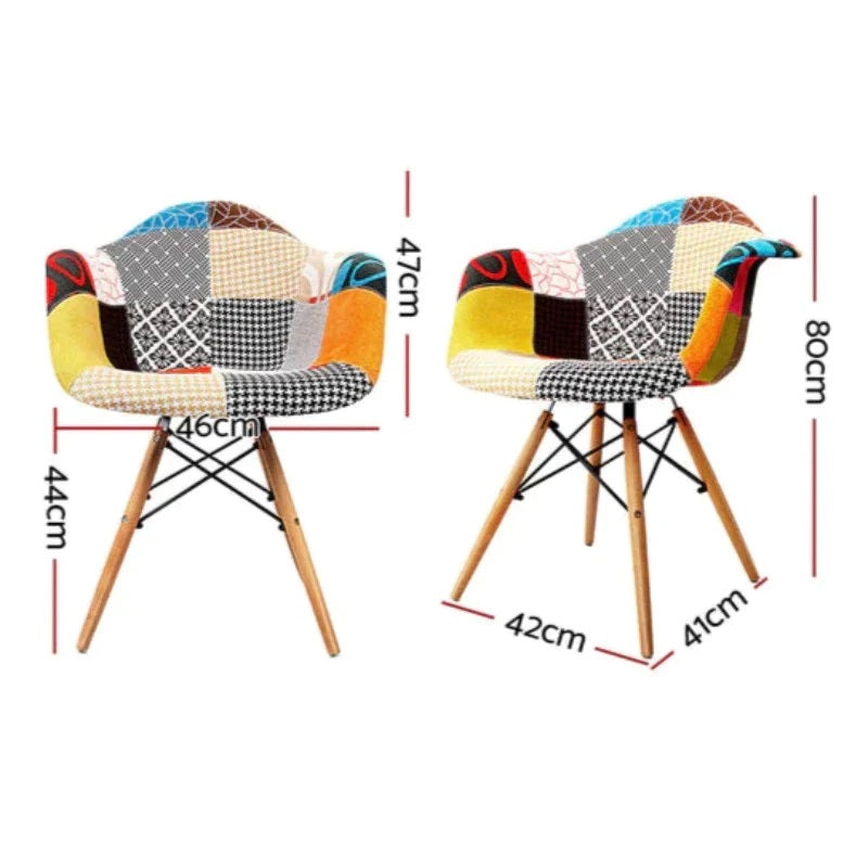 Multicolor Dining & Room Chair With Arms