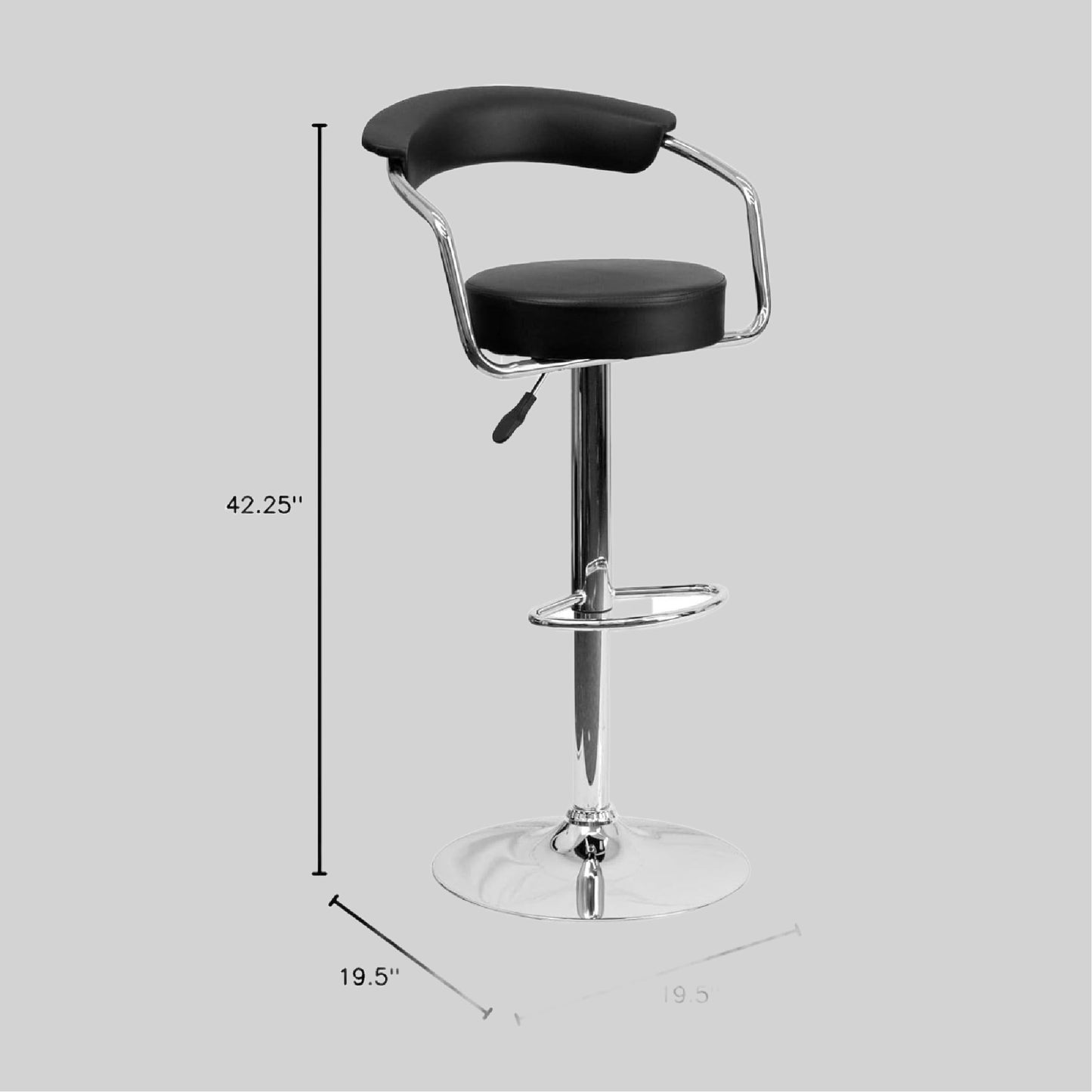 Black PVC Bar Stool BF-179