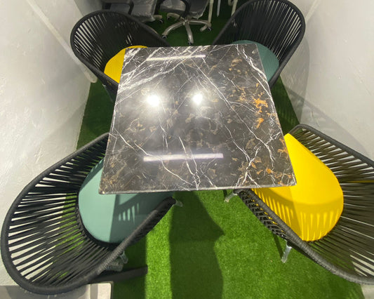 Bali Rope Arm Chair 4 Piece Set With Table