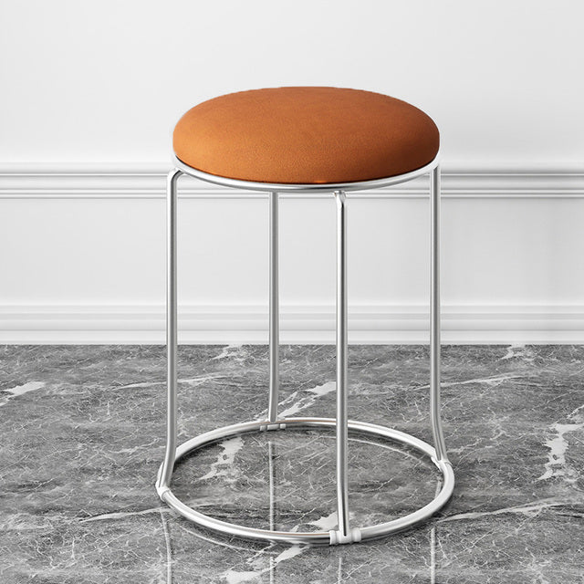 Modern Iron Chrome Round Stools