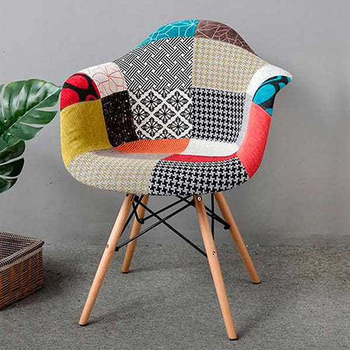 Multicolor Dining & Room Chair With Arms