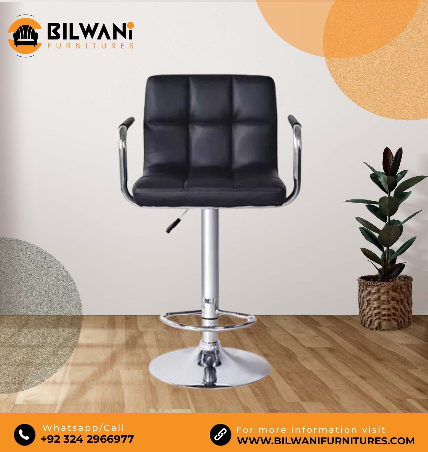 Modern Revolving Armrest Stool BF-189