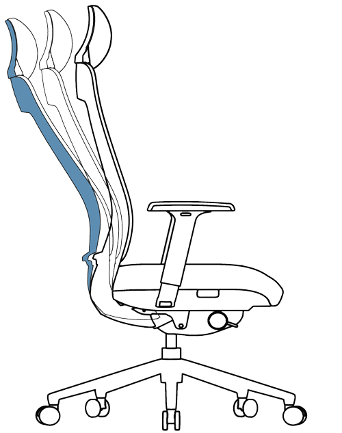 HIGH-BACK MESH BACK EXECUTIVE CHAIR BF-H102