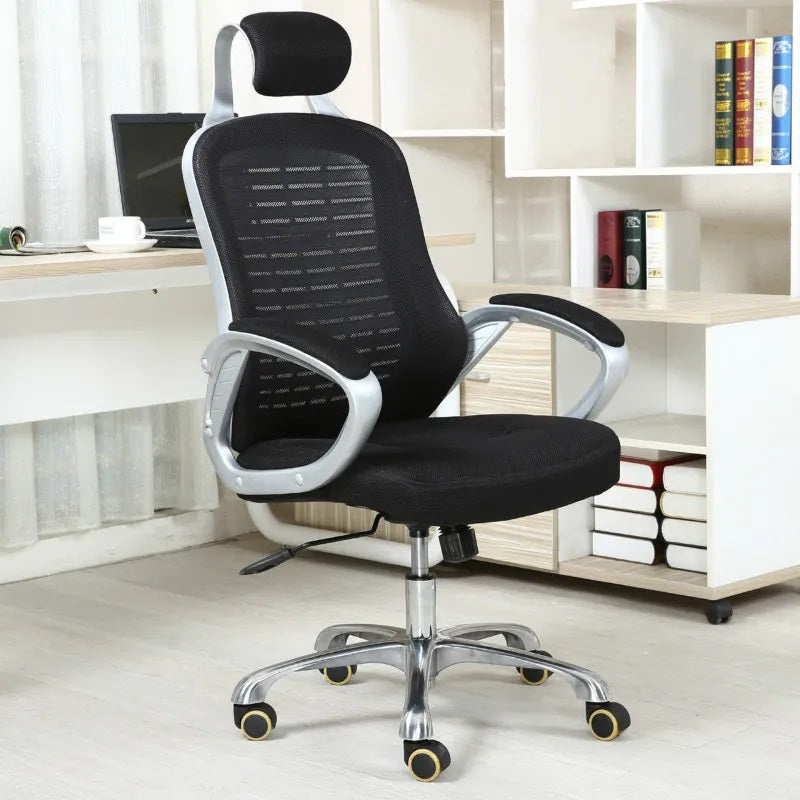 Black Mesh Mixed Material Office Chair