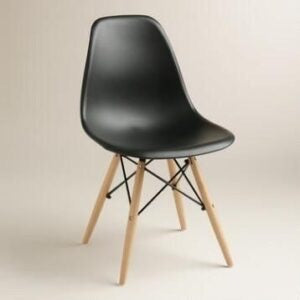 Plastic Chair with Wooden Legs