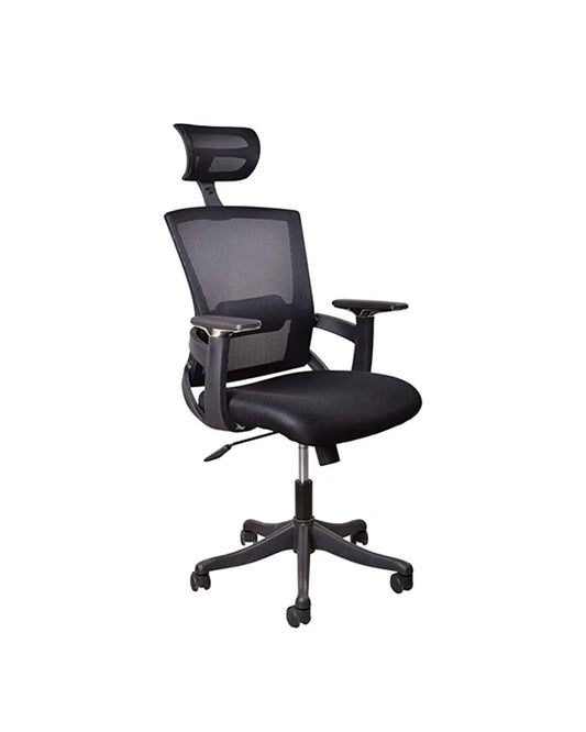 Sunon Iron Mesh Office Chair with Flip-up Armrest, Lumbar Support and Headrest