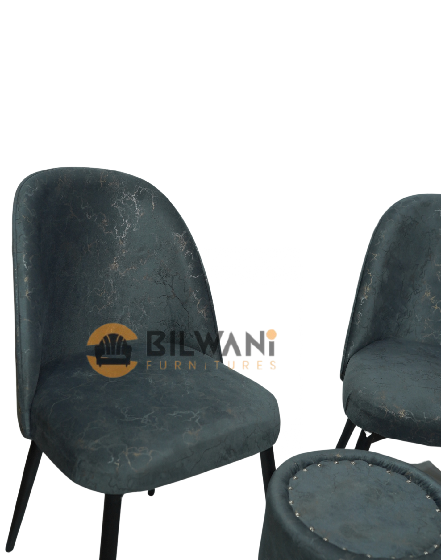 Set of 2 Dining Chairs with Coffee Table