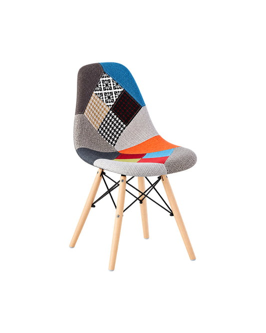 Modern Upholstered Patchwork Dining Chair