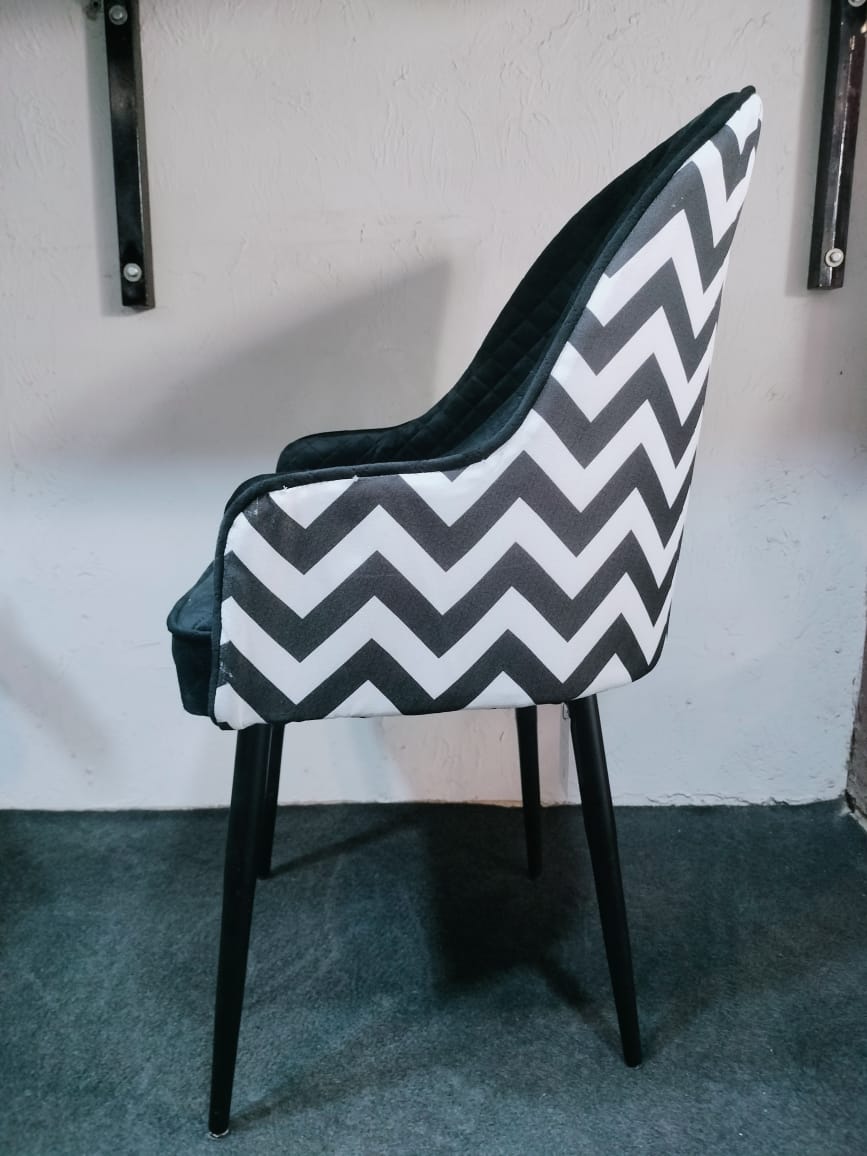 Glam Accent Zigzag Chair