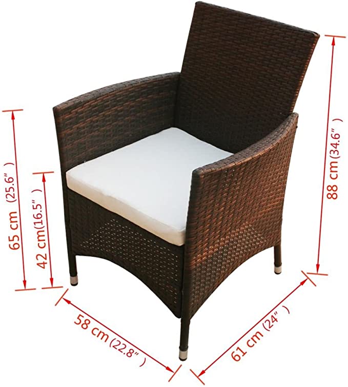 Rattan Outdoor Chair Table Set