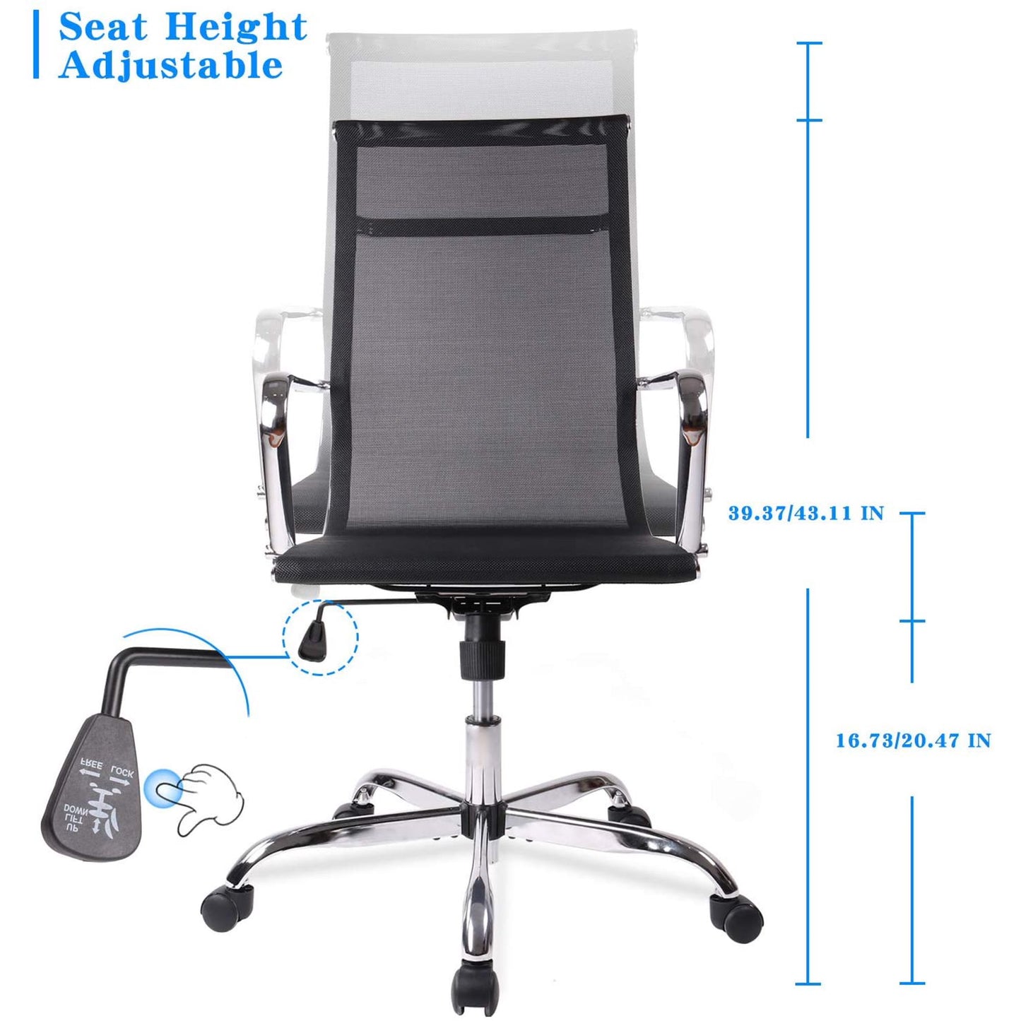 Slim Design Breathable Mesh Managerial Chair