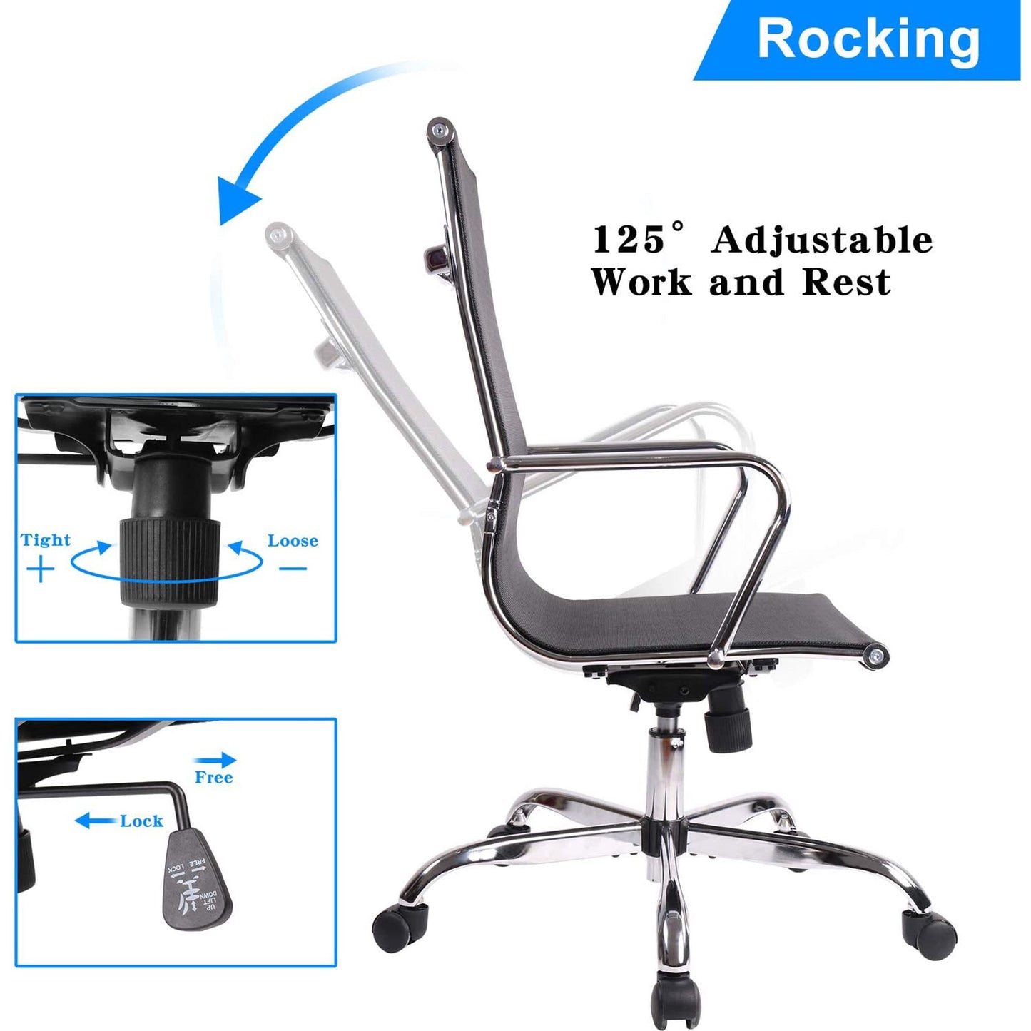 Slim Design Breathable Mesh Managerial Chair