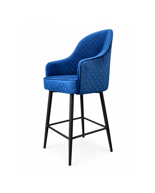 Fixed velvet counter stool BF-186