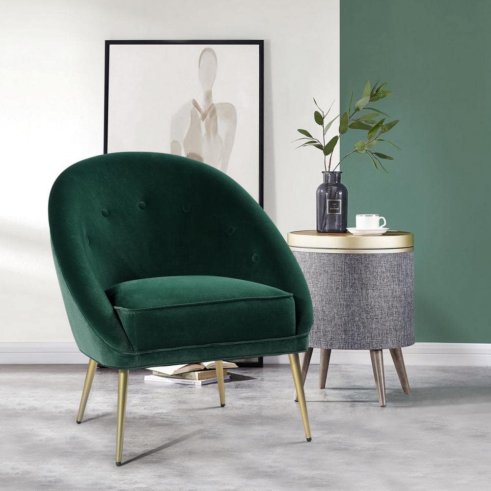 Motif Luxury Green Velvet Lounge Chair