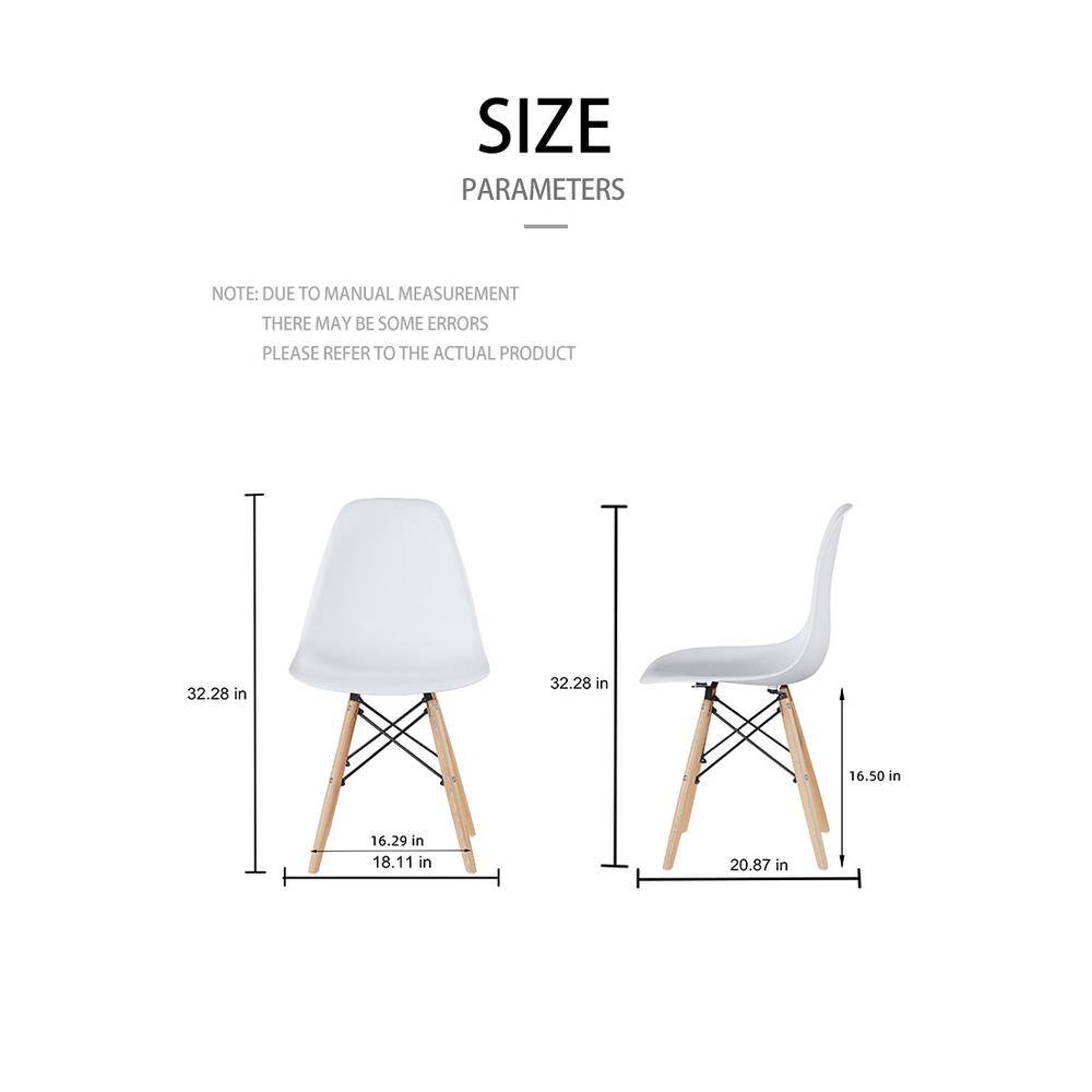 Plastic Chair with Wooden Legs